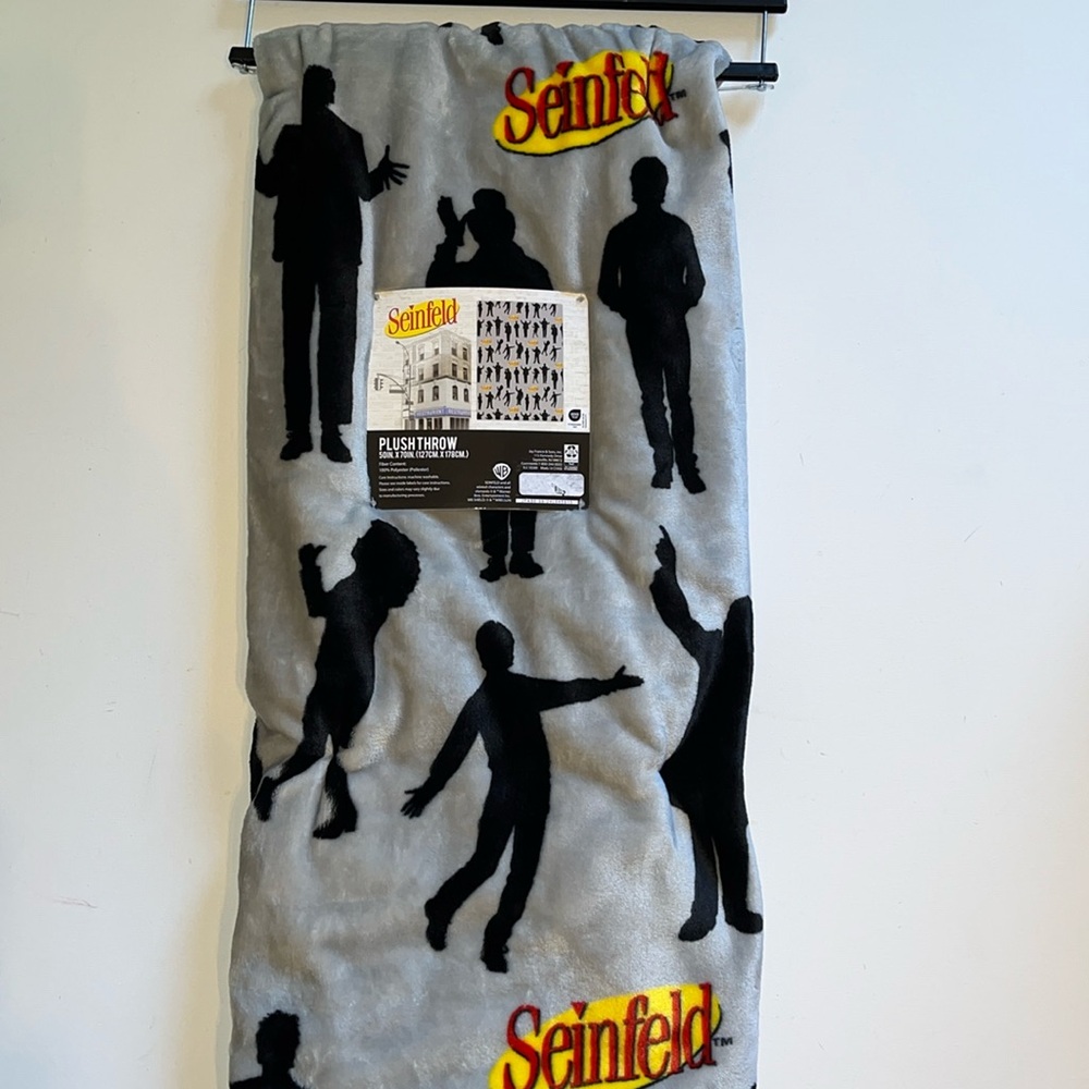 Seinfeld TV Show throw blanket Jerry George Elaine Kramer Silhouette Fan gift